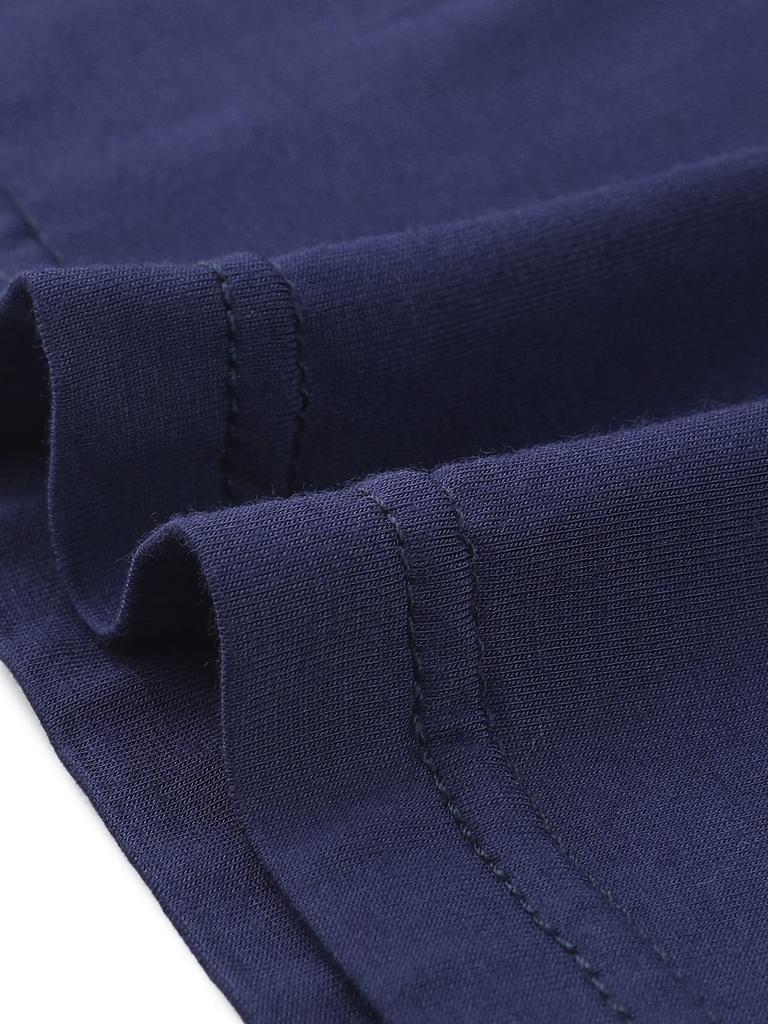 uxcell Pajama Short Solid Soft Size M Women's Nightgown, Dress, Sleeve, Color, Modal, Button-Down, Navy,