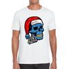 Santa Skull Merry Christmas Mens T Shirt Womens Tops Tees