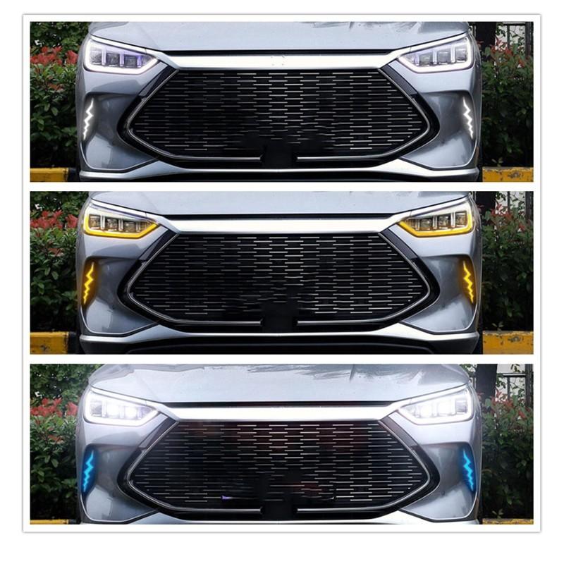 Amber Sequential Turn Signal Light Blue Night LED Daytime Running Light For BYD SEAL U Song Plus Dmi - White DRL