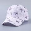 New lace butterfly dragonfly decorative baseball cap spring and summer breathable diamond curved brim sunshade cap