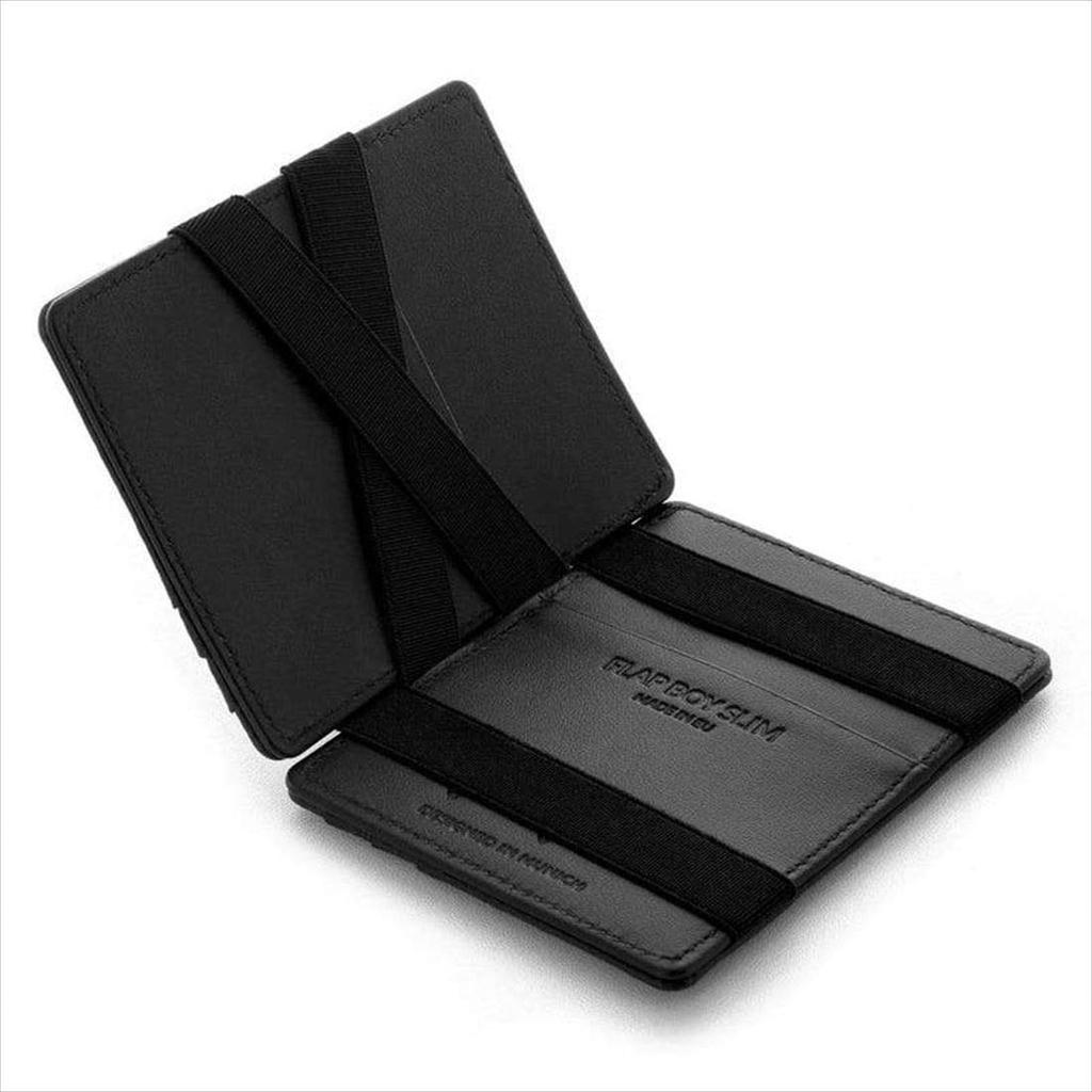 Jaimie Jacobs FLAP BOY SLIM Compact Wallet [Official Import] (Exclusive Japan Distribution Rights Acquired) (Diamond Black)