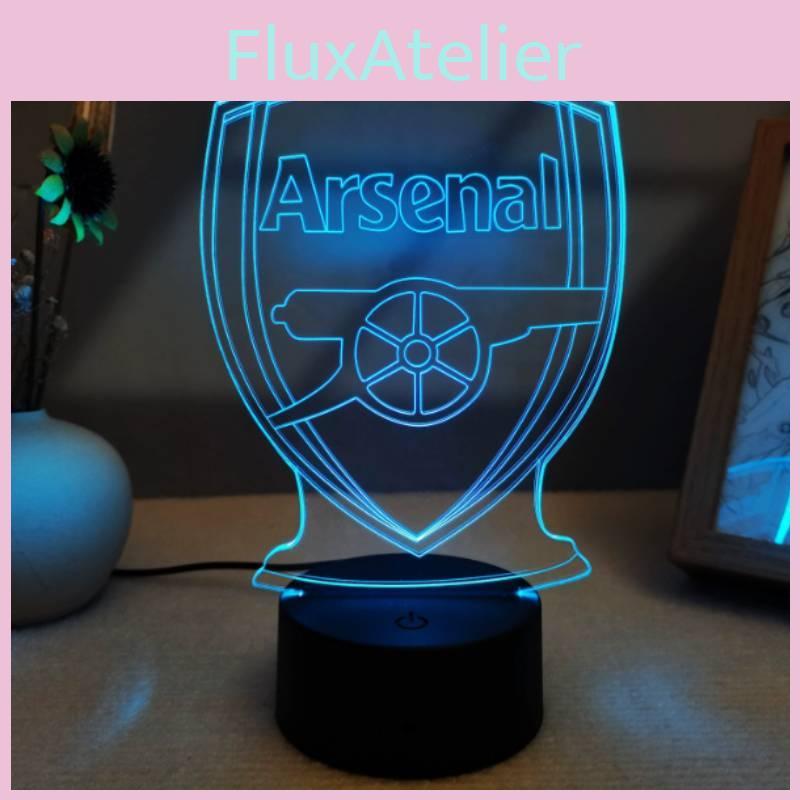 Arsenal 3d Anime Night Light Led Desk Lamp With Touch Control For Soccer Fans Gift