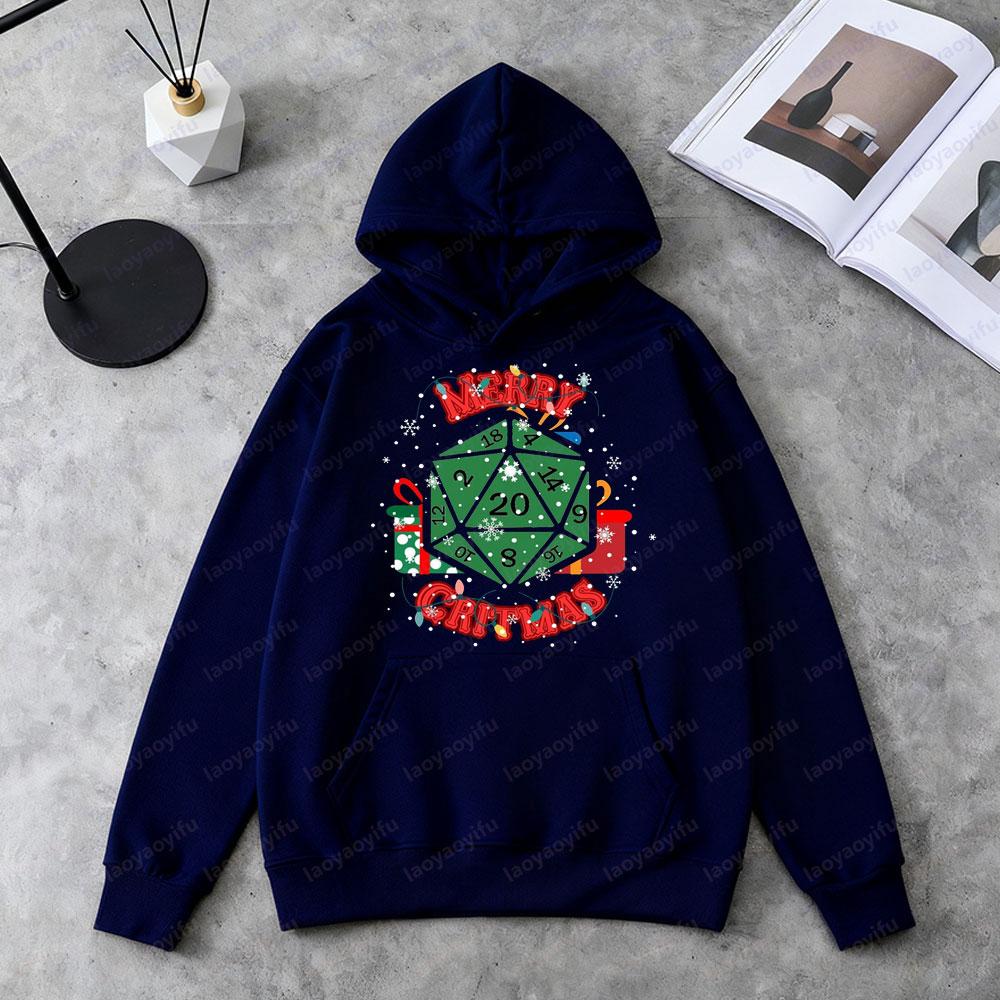 Merry Critmas DnD Game Funny Clothing Dnd Gift Hoodies Dungeons and Dragons Present Rpg Lover Apparel Men Women Streetwear