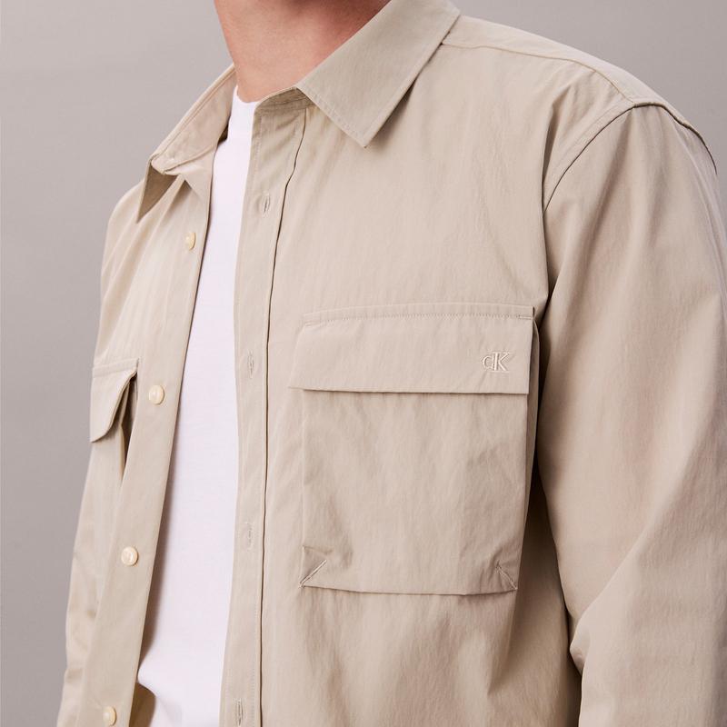 Calvin Klein Outdoor Mountain Style Embroidered Pocket Long Sleeve Shirt Men shirts 4LD122G