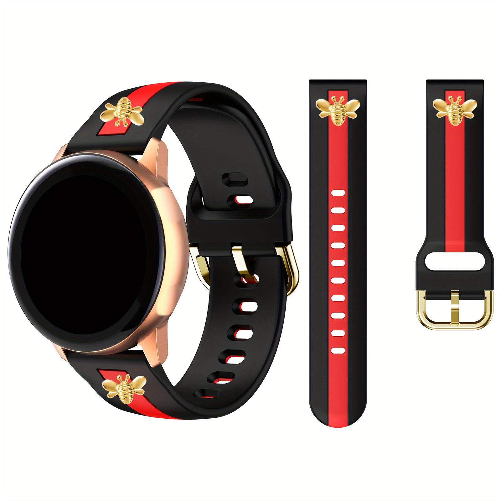 

Силиконовый ремешок для Samsung Galaxy Watch 7, для Huawei Watch Fit, для Garmin/Fossil/Nokia, ремешки для легкой установки 20mm чёрный