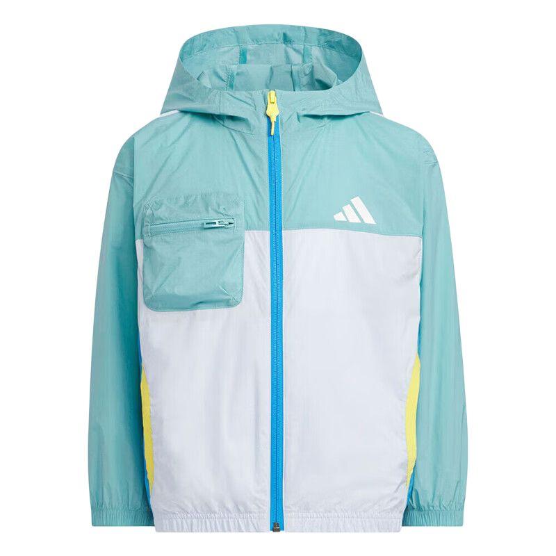 Adidas Windproof Sports Woven Hooded Long Sleeve Jacket Kids jackets KH0264 128
