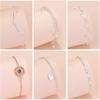 925 Silver Lucky Bead Charm Bracelet For Women Chain Round Bangles Fashion Luxury Quality Jewelry Christmas Accessories