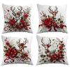 Christmas Themed Pillowcase, Christmas Elk Print Pillowcase, High-looking Car Pillowcase