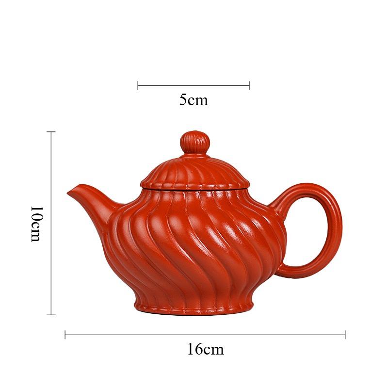 300ml  Yixing Purple Clay and Red Clay Teapot Chinese Style Dahongpao Teapot Household Large Capacity Teapot Kung Fu Tea Set