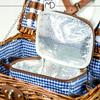 Korgkorg för picknick för 4 personer, bestickset, present för en romantisk resa