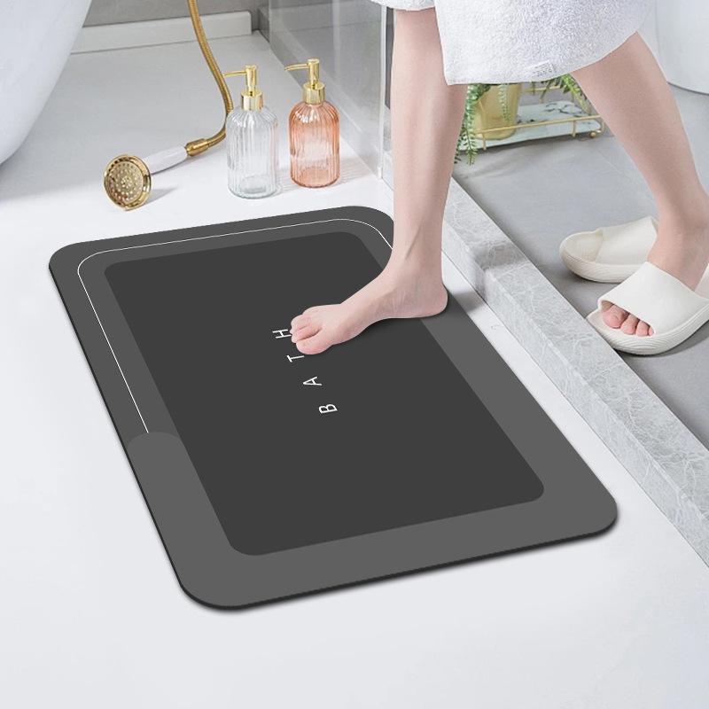 Non-Slip Diatomaceous Earth Bath Mat - Quick Dry, Dirt-Resistant, High Absorbency