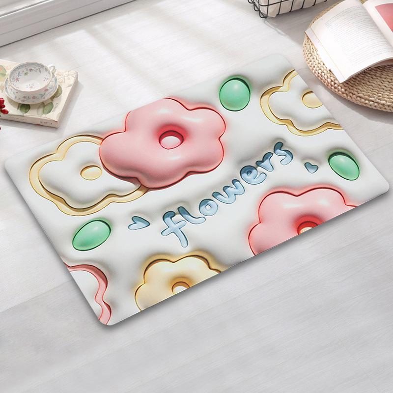 Diatom Mud Bedroom Bed Rug Living Room Coffee Table Children's Floor Mat Non-slip Comfortable Soft Foot Mat Cartoon Door Mat