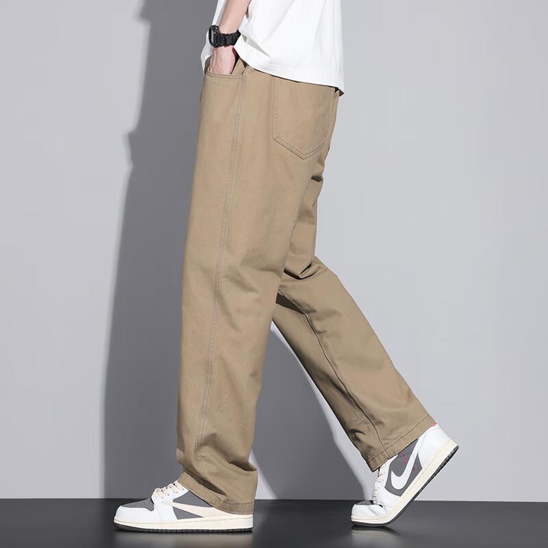 VUUG Herren Leichte Locker Geschnittene Gerade Bein Baumwoll-Cargohose