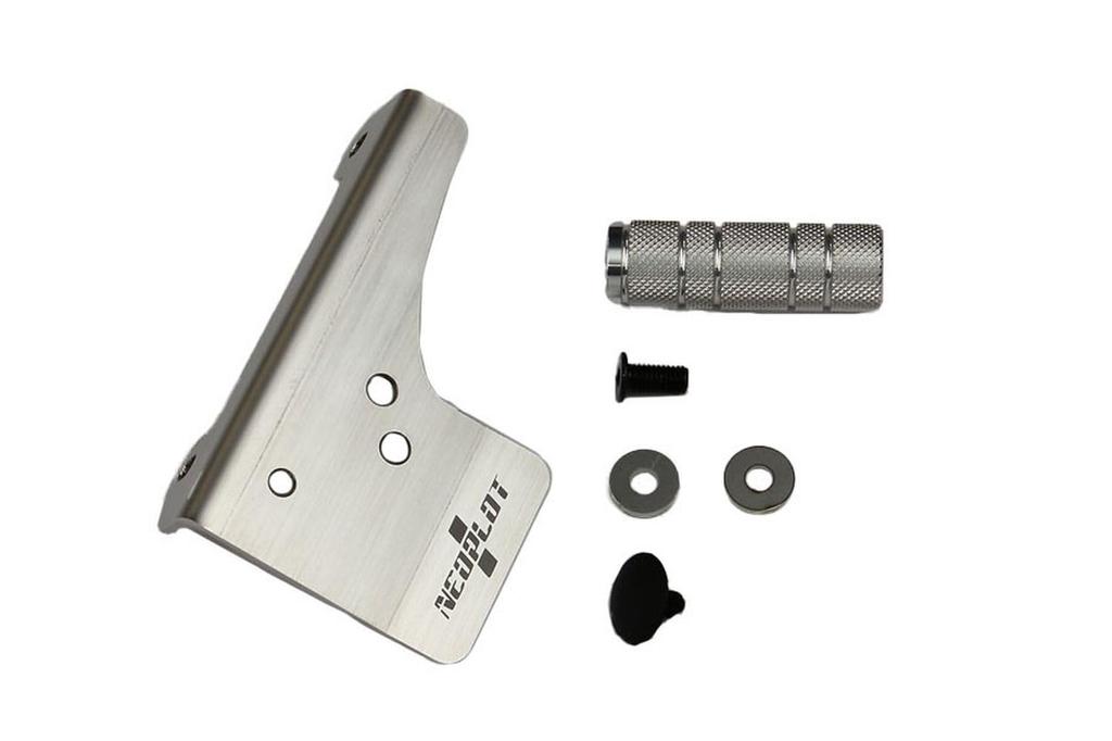 NEOPLOT Footrest Bar NEO NP74270 Adjustable Left Foot Position for Suzuki Alto MT 7cm Works/Alto (HA36S/HA36V) Cars, Silver,