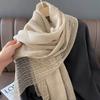 Lines Colored Lace Cotton Linen Thin Scarf for Women In Winter Shawl Spring and Autumn Fashionable Scarf Silk Scarf Solid Color Gauze Scarf