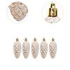 5x Christmas Tree Pinecones Ornaments Shatterproof Shiny Xmas Pinecones Small