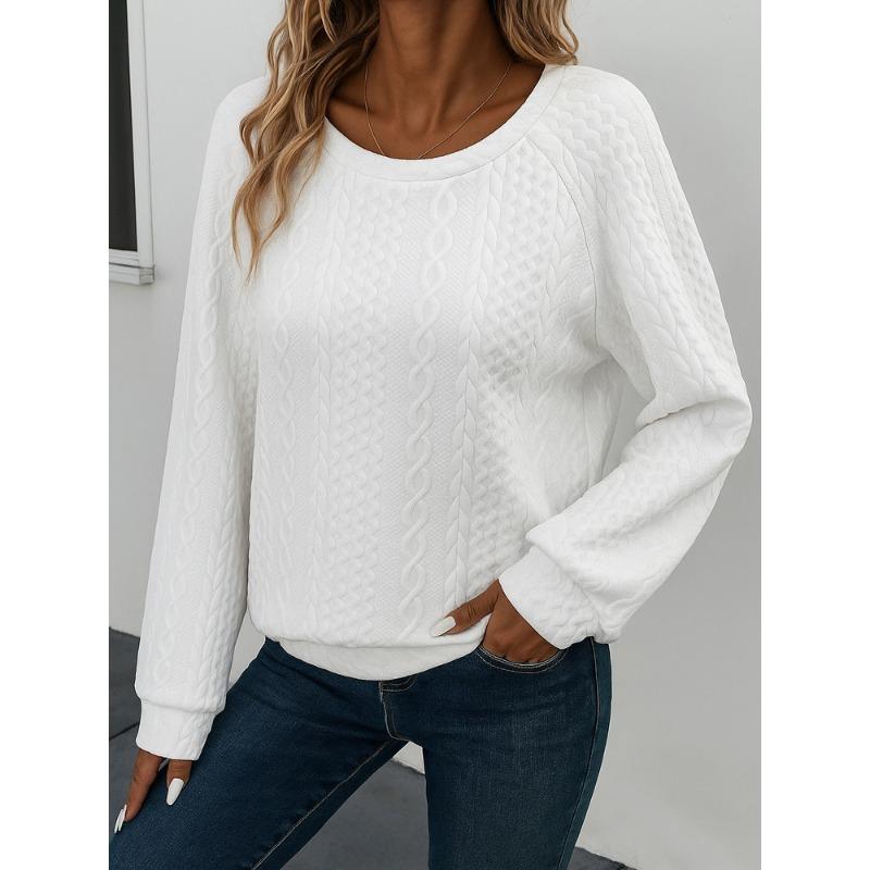 New Women's Casual Round Neck Long Sleeve Pullover Loose Solid Color Multi-color Women's Sweatshirt