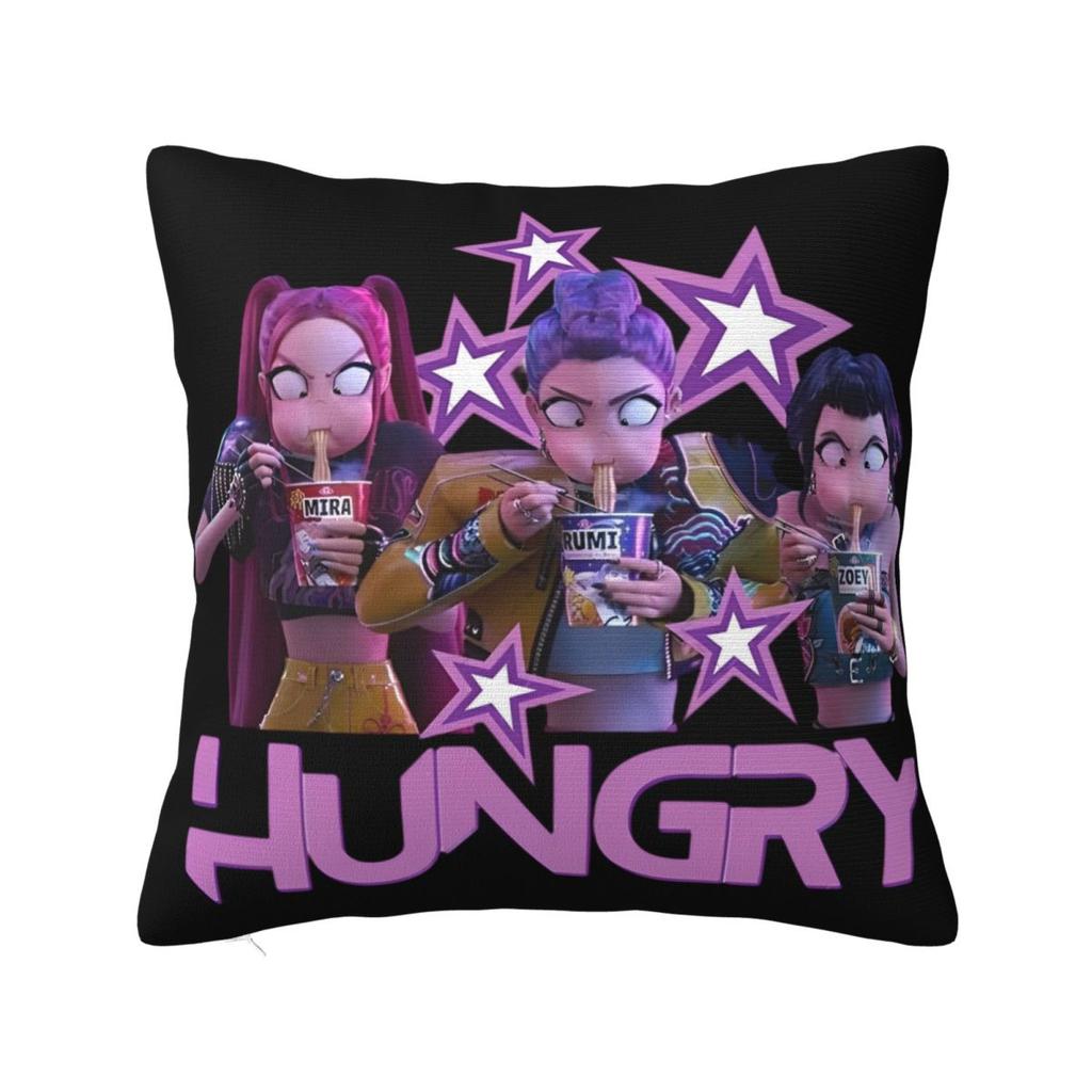 Kpop Demon Hunters Huntrix Pillow Covers Printed Cushion Cover Decorations 2025 Movie Derpy Tiger Throw Pillow Case Cover Home