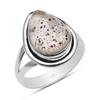 Natural Pear Shape Lepidocrocite Gemstone 925 Sterling Silver Split Shank Ring For Women & Girls