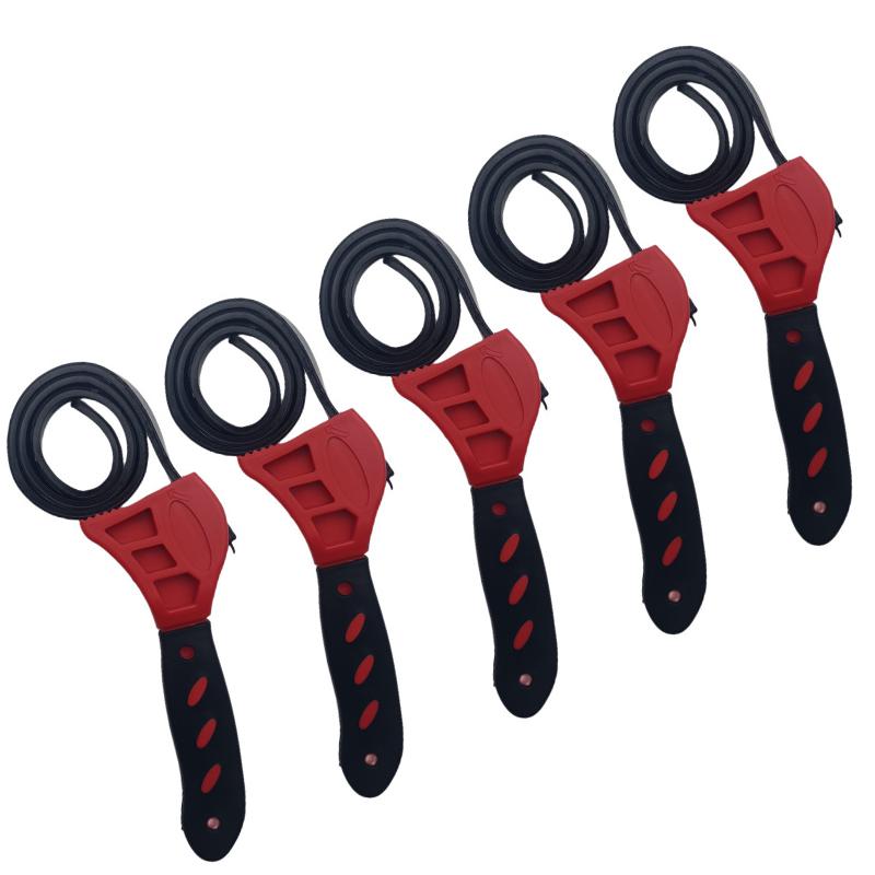 Belt Wrench 6 Inch Oil Filter Puller Strap Spanner Chain Wrench Strap Opener Adjustable Disassembly Tool for Vehicle Maintenance