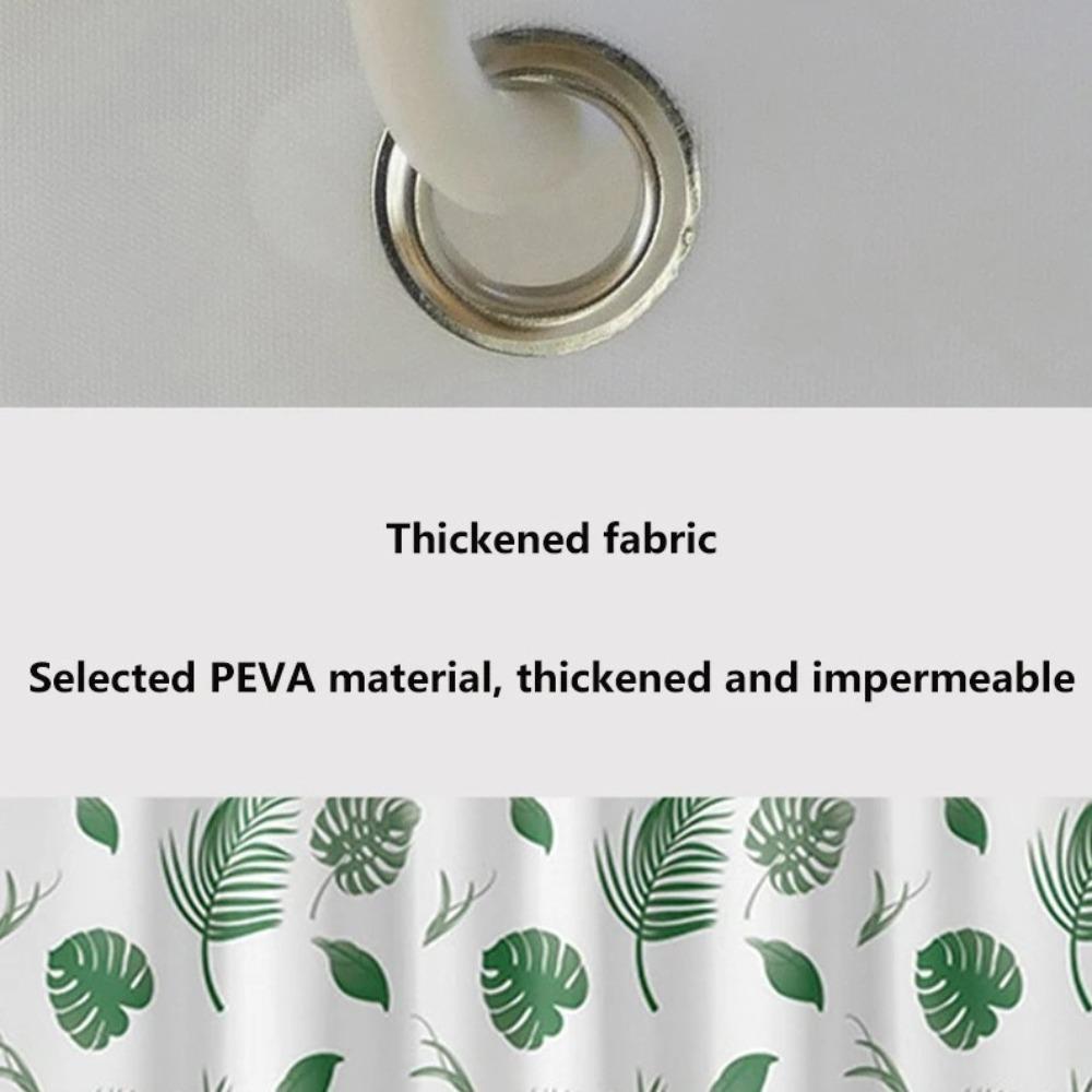 With Hooks Bathroom Curtain Waterproof Bathtub Partition Curtain Creative Window Tulle  Bathroom