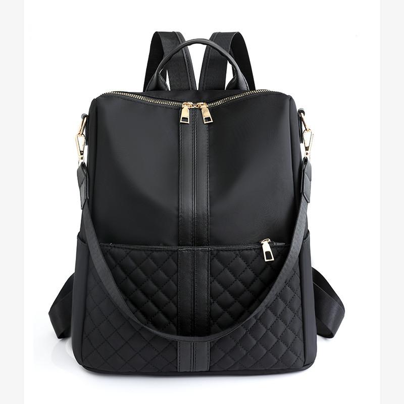 IELGY Backpack Oxford Cloth Nylon Diamond Stitching Fashion School Bag