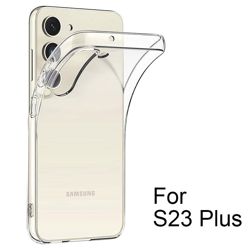 Ultra Thin Clear Silicone Case For Samsung Galaxy S23 S22 S21 S20 Ultra Plus FE Cover for Samsung Note 10 Plus 20 Ultra Funda