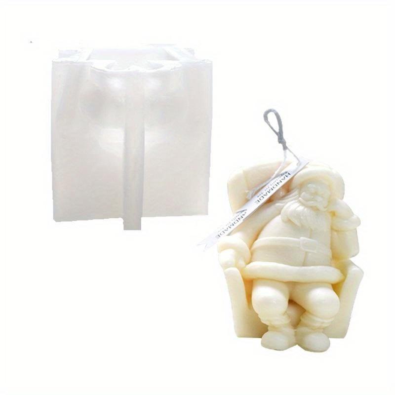 1PC Schlafender Weihnachtsmann Aromatherapie Kerze Silikonform DIY Weihnachtsdekoration Gipsform