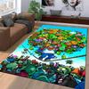Piante Cartone Animato Colorate vs. Tappeto Design Zombi Adatto per l'uso come tappetino antiscivolo per giochi per divani del soggiorno e della camera da letto
