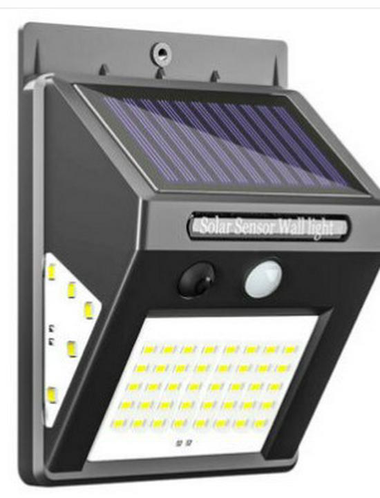 Solar Motion Sensor Wall Lamp with 30/20+5+5 LED for Outdoor Use In Courtyards, Villas, and Streets