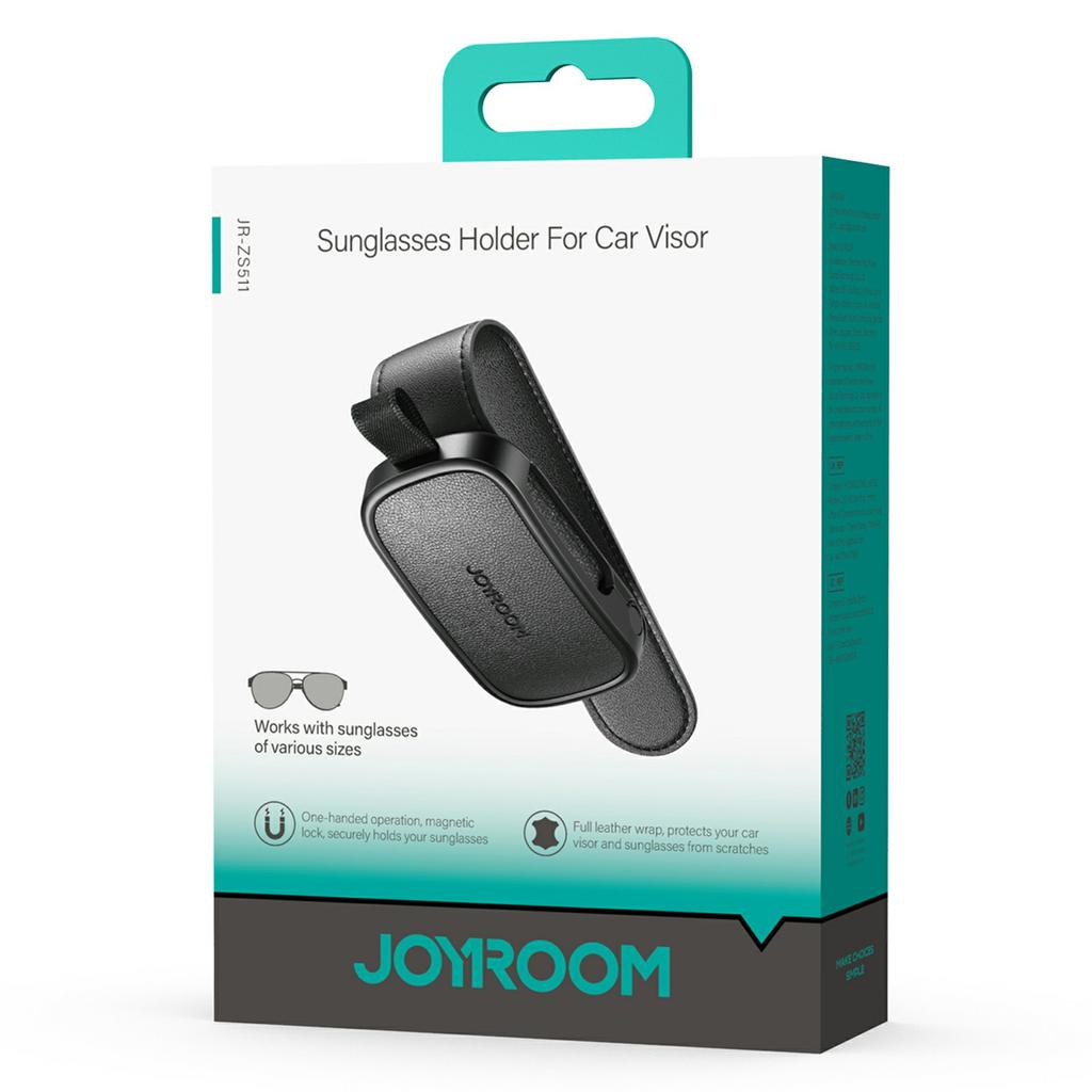 JOYROOM JR-ZS511 Uchwyt na okulary przeciwsłoneczne do osłony przeciwsłonecznej samochodu Organizer na okulary magnetyczny klips