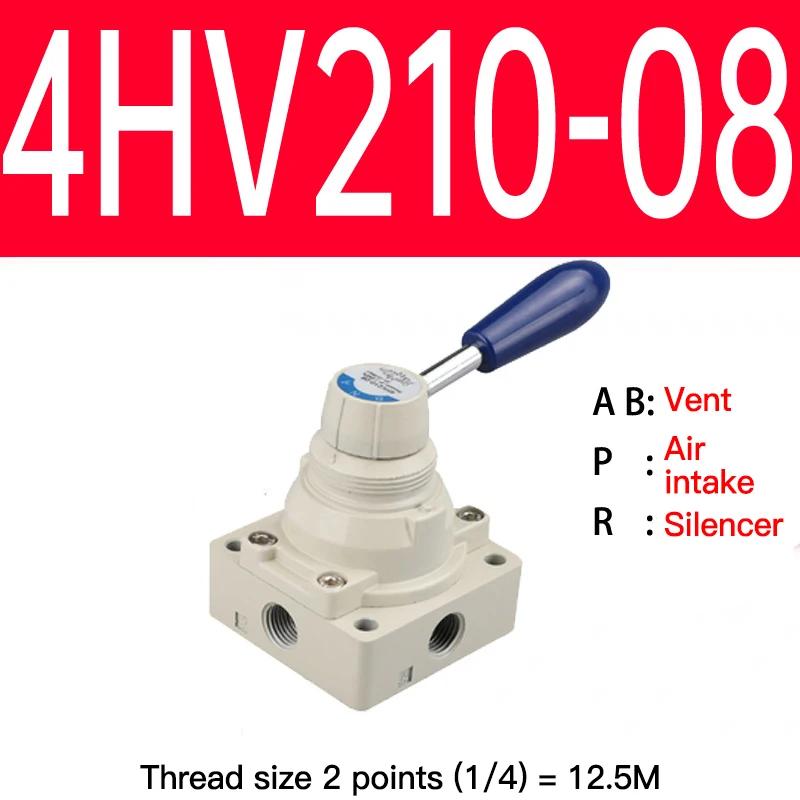 Pneumatic Three-Way Four-Way Hand-Operated Rotary Valve Hv-02/03 Manual Switch K34R6-8 8D 8L Hand-Operated Valve Reversing Val