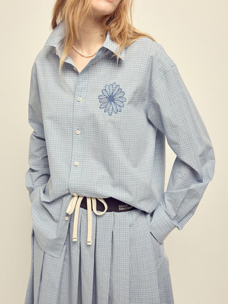 [mardimercredi] Cotton Shirt Check Mint