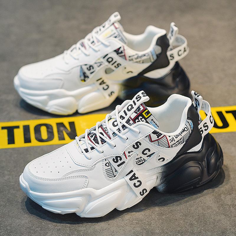 Men's Shoes Spring 2024 New Platform Couple Sports Trendy Shoes Student Niche Casual Men's Shoes Board Shoes Dad Lace Up