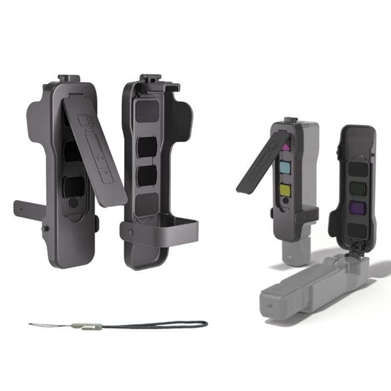 Filter Storage Protective Cover for Pocket Camera Lightweight Portable Includes Multiple Filter Slots and Ergonomic Grip