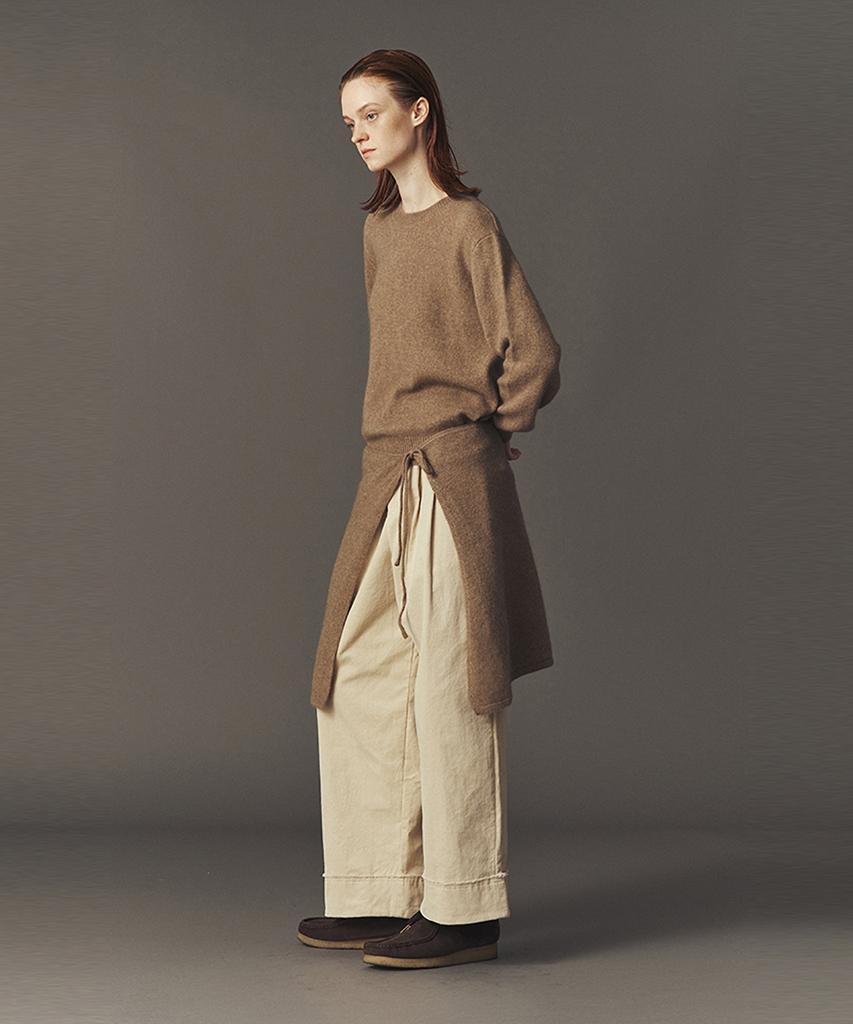 Awi Wool Blend Knit Wrap_Beige