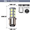 BlyilyB 10-Pack 6500K White 1157 2057 2357 7528 BAY15D LED Bulbs 5050 18-SMD Replacement Lamps For 12V Interior RV Camper Trailer Lighting Back Up