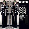 [Two-Piece Set] Autumn/Winter Fashion Checkered Cardigan & Slimming Wide-Leg Pants for Women