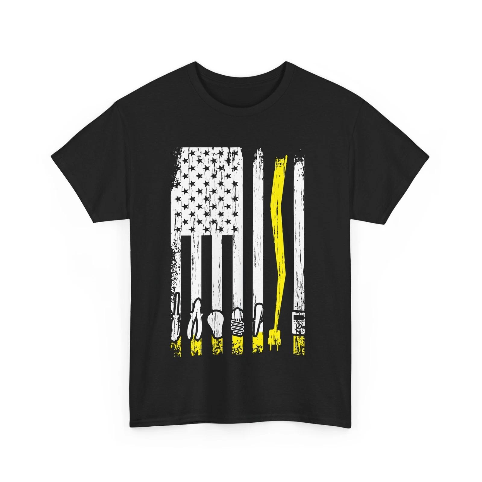 

Electrician Shirt, American Flag Electrical Engineer Handyman Vintage Shirt 3XL