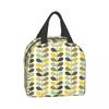 Orla Kiely Multi Stem Thermal Insulated Lunch Bag Scandinavian Flower Portable Lunch Tote for Outdoor Picnic Storage Food Box