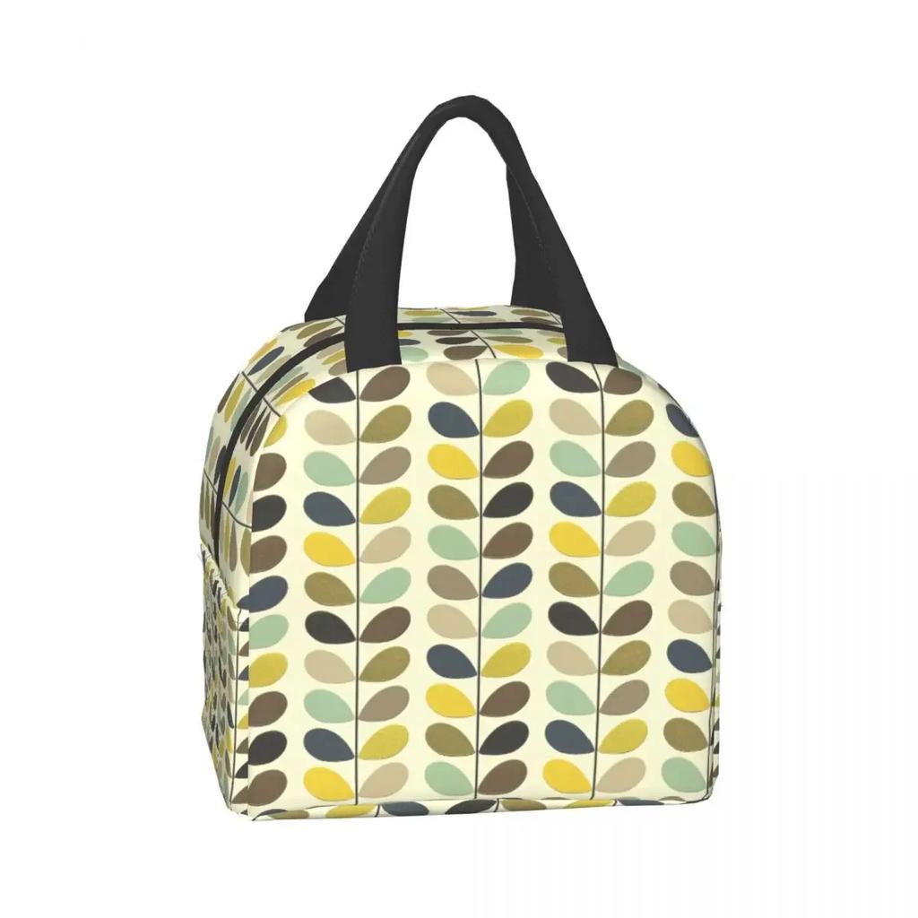 Orla Kiely Multi Stem Thermal Insulated Lunch Bag Scandinavian Flower Portable Lunch Tote for Outdoor Picnic Storage Food Box
