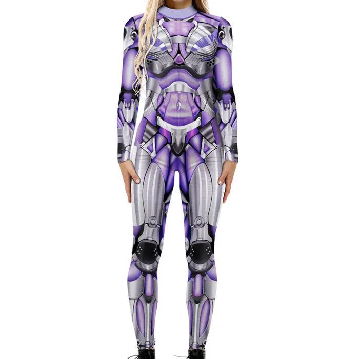 3D Digital Printing Stage Performance Costumes Adults Halloween Events Carnival Theme Party Cosplay Outfit Pretend Game Jumpsuit