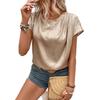 2025 Cross-Border Europe & America Women's Summer Short Sleeve Round Neck Casual Top