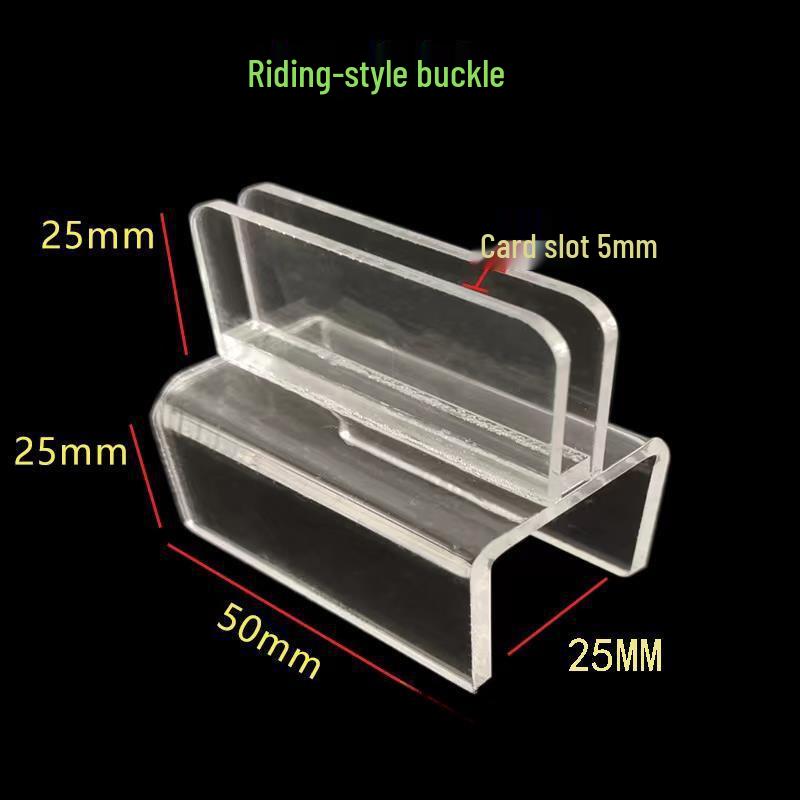 Acrylic Magnetic Clip for Signs - Transparent Plastic Snap Holder for Shelves