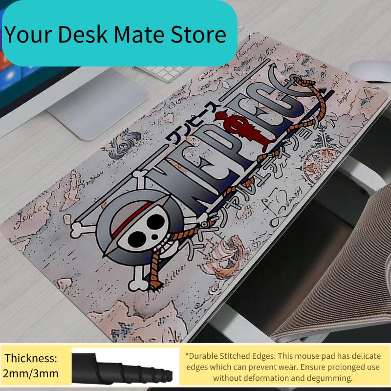 Anime Mouse Pad HD Print Computer Gamer Locking Edge Mousepad XXL Keyboard PC Mice Mats Pad One Piece Luffy For LOL Csgo