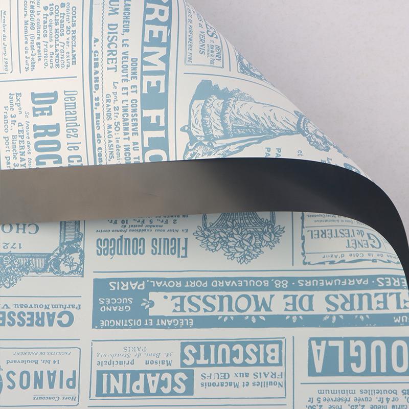 20Pcs Waterproof Floral Wrapping Paper Double Sided Elegant Letter Printed Bouquet Packing Material Bouquet Wrapping Paper