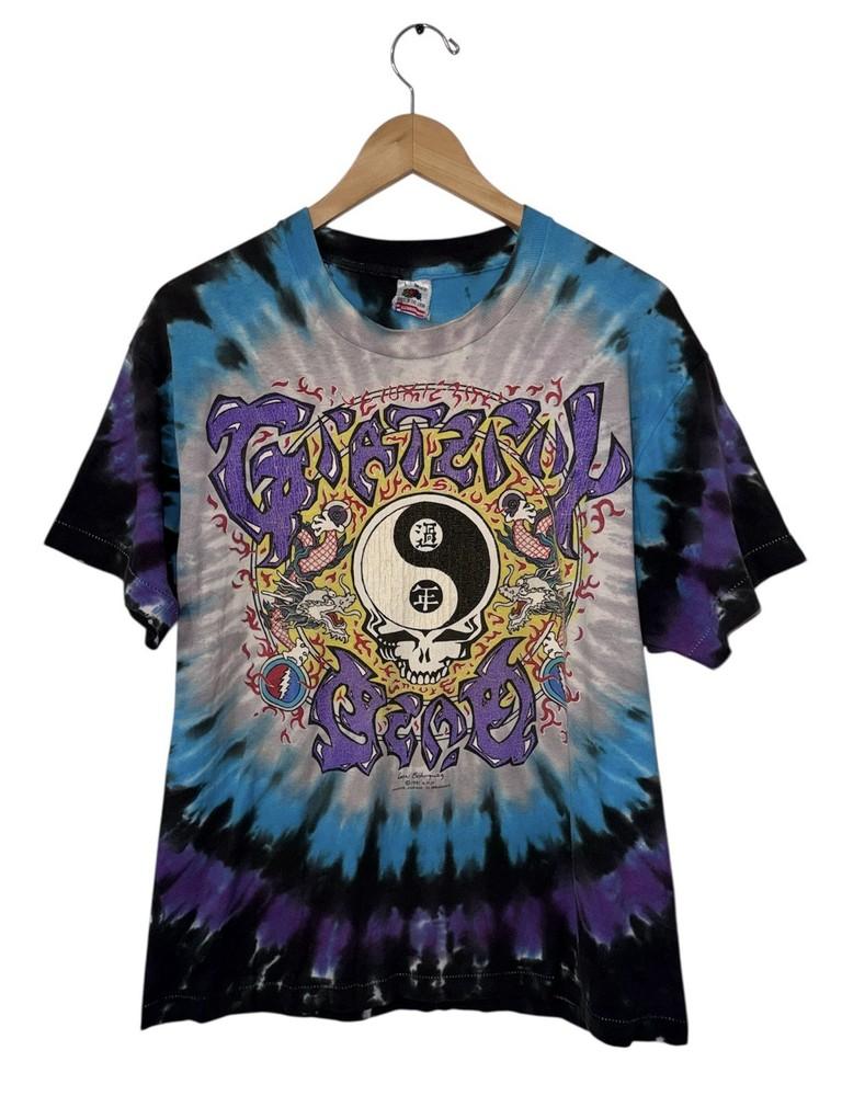 Vintage Grateful Dead Shirt Tour Chinese New Year Dragon 1991 Rare Roses Garcia Unisex T-Shirt XXXXL