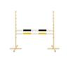 Jumping Obstacle for Hobby Horse 120cm, Two Beams - Black and Yellow