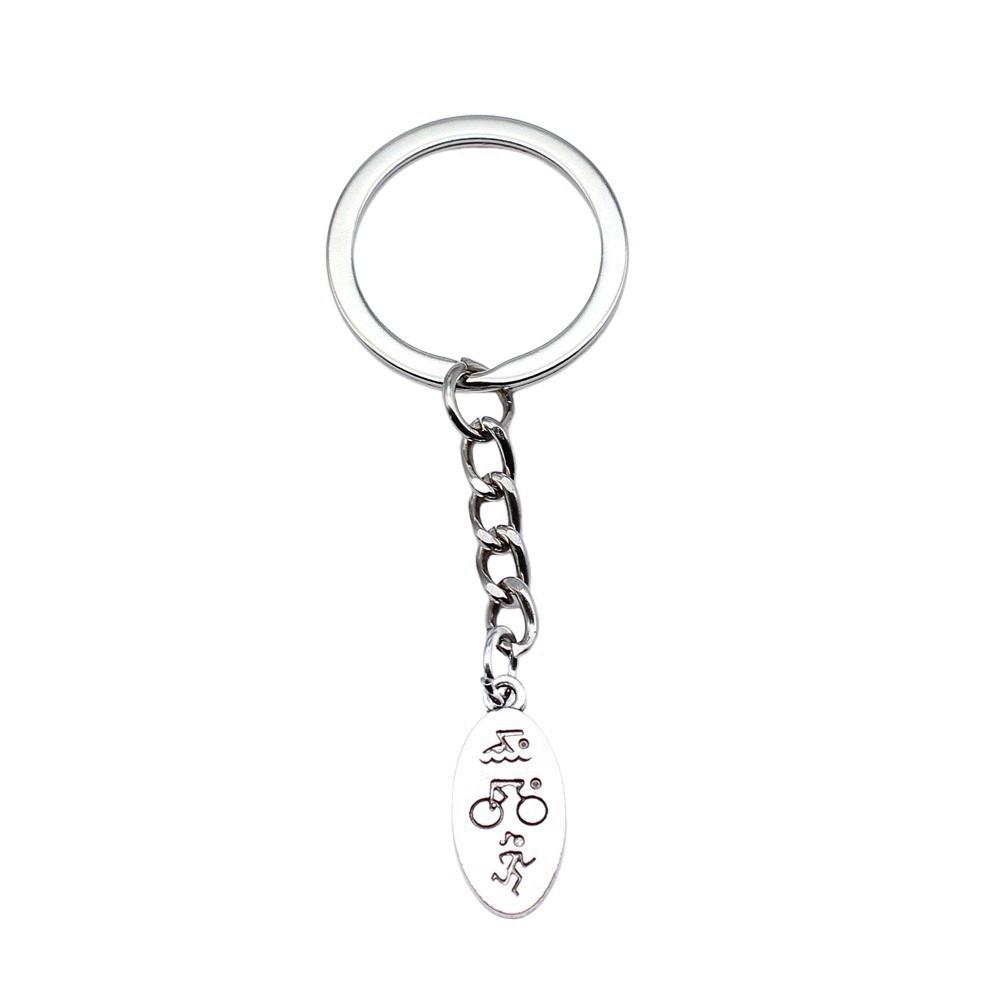 Metal Fittings Yoga Keychain Sport Theme Key Ring Souvenir 28mm