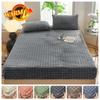 Thermal Velvet Bed Sheets Plush Fabric Mattress Cover For Winter Bed Cover Bed Bed Linen Set For Single Double King Queen Bed